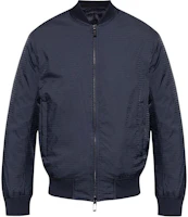 EMPORIO ARMANI Navy Blue Zip-Up Long Sleeve Jacket SS25 EM001285-AF15384-UB118 EMPORIO ARMANI Navy Blue Zip-Up Long Sleeve Jacket SS25 EM001285-AF15384-UB118
