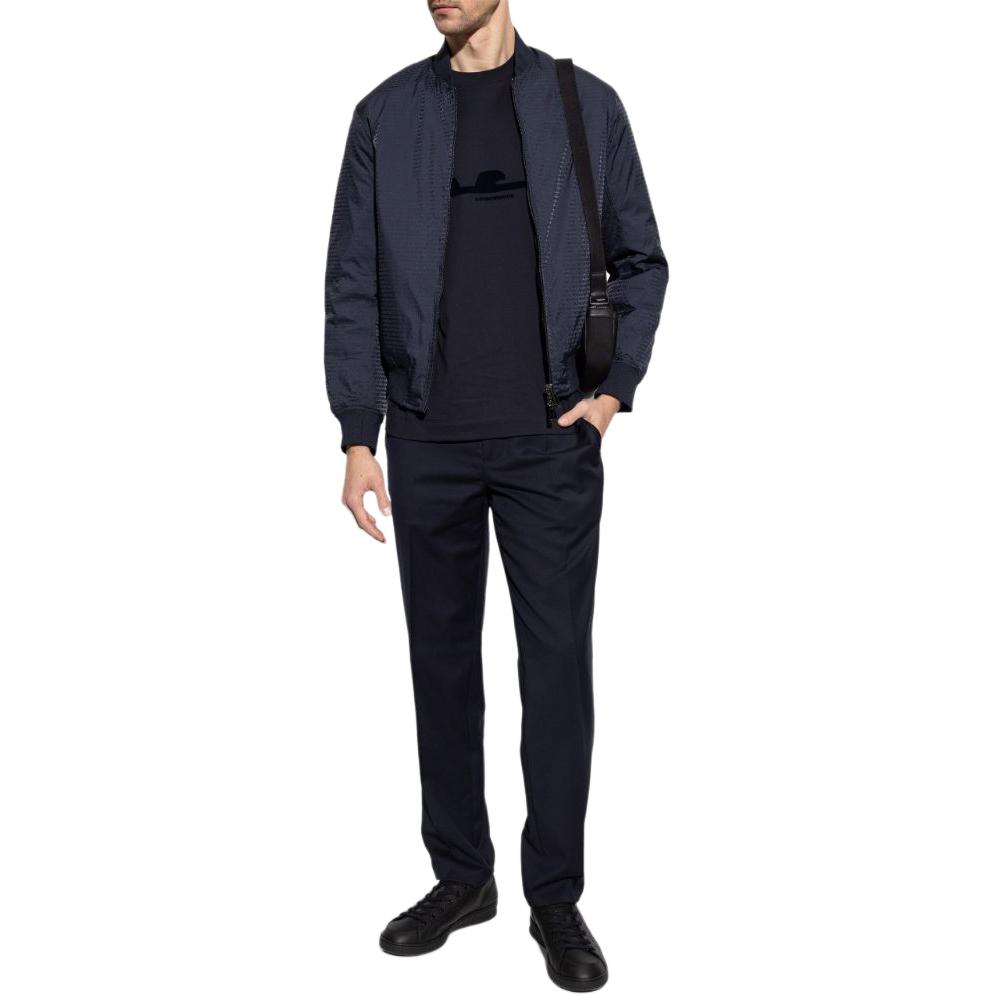 EMPORIO ARMANI  Navy Blue Zip-Up Long Sleeve Jacket SS25 EM001285-AF15384-UB118 圖 3