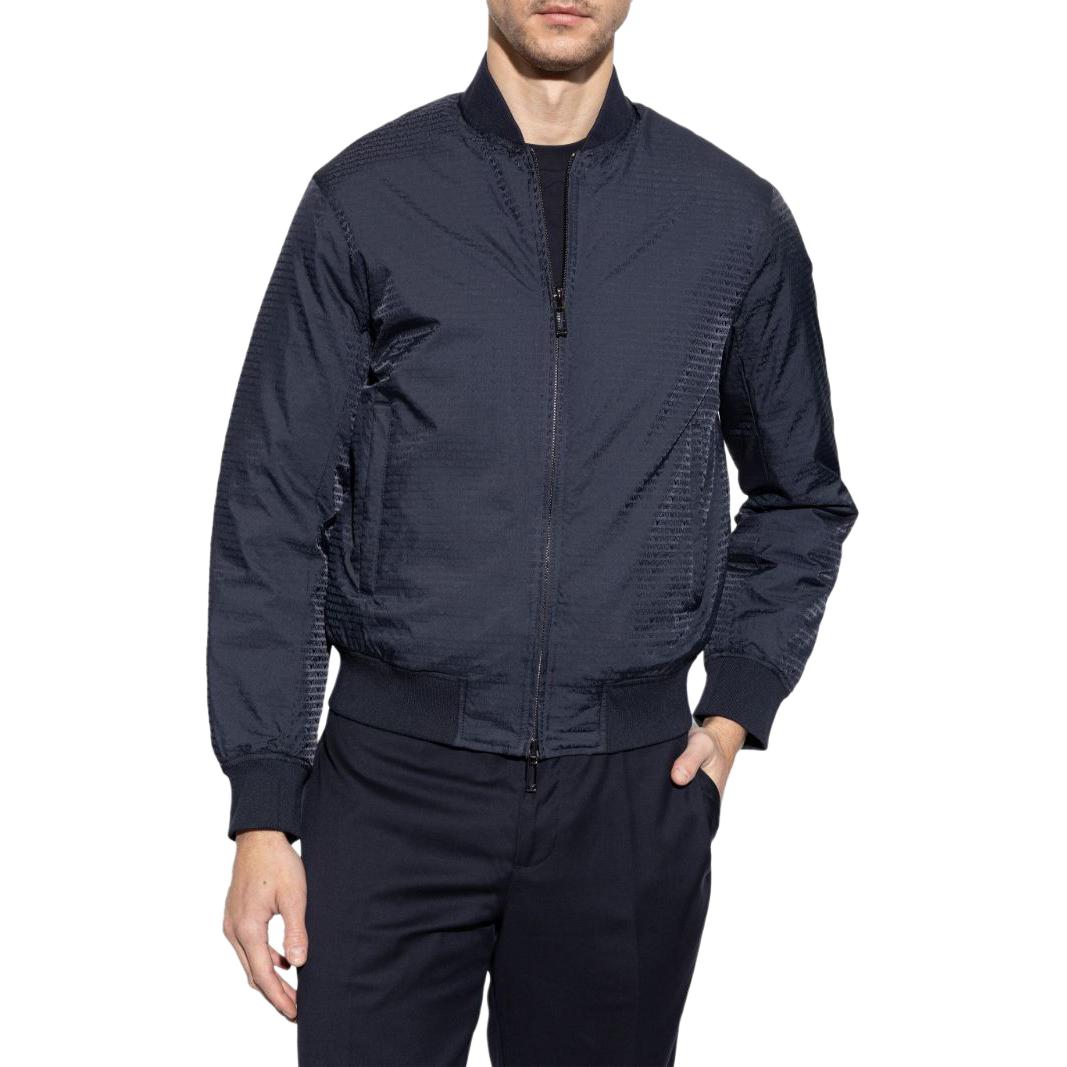 EMPORIO ARMANI  Navy Blue Zip-Up Long Sleeve Jacket SS25 EM001285-AF15384-UB118 圖 4