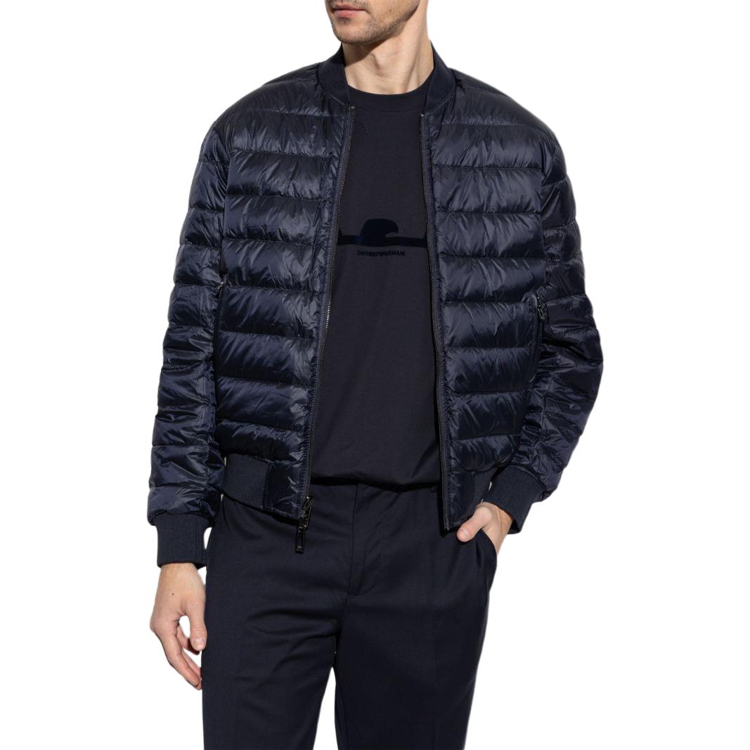 EMPORIO ARMANI  Navy Blue Zip-Up Long Sleeve Jacket SS25 EM001285-AF15384-UB118 圖 5