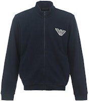 Emporio Armani Navy Eagle Logo High-Neck Zip Casual Jacket 111532-3F586-00135 Emporio Armani Navy Eagle Logo High-Neck Zip Casual Jacket 111532-3F586-00135