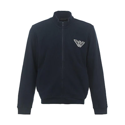 Emporio Armani Navy Eagle Logo High-Neck Zip Casual Jacket 111532-3F586-00135
