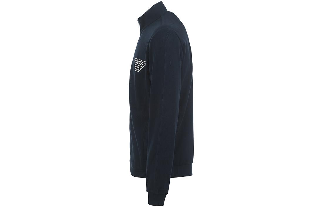 Shop Chaqueta Casual Azul Marino Emporio Armani con Logo de Águila y Cuello Alto. 111532-3F586-00135