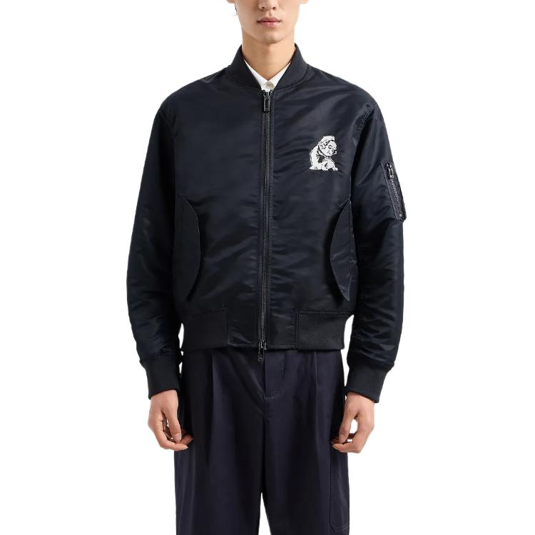 EMPORIO ARMANI  Navy Embroidered Animal Design Zip Jacket. 6D1B62-1NJWZ-10920 圖 3