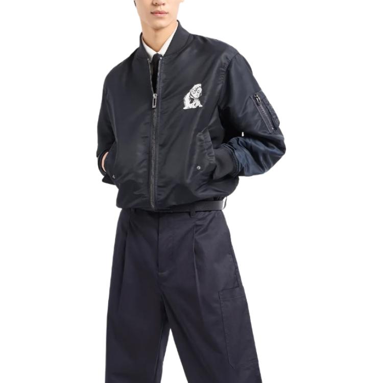 EMPORIO ARMANI  Navy Embroidered Animal Design Zip Jacket. 6D1B62-1NJWZ-10920 圖 5