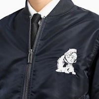 Sizing EMPORIO ARMANI 海軍藍刺繡動物圖案拉鍊外套 6D1B62-1NJWZ-10920