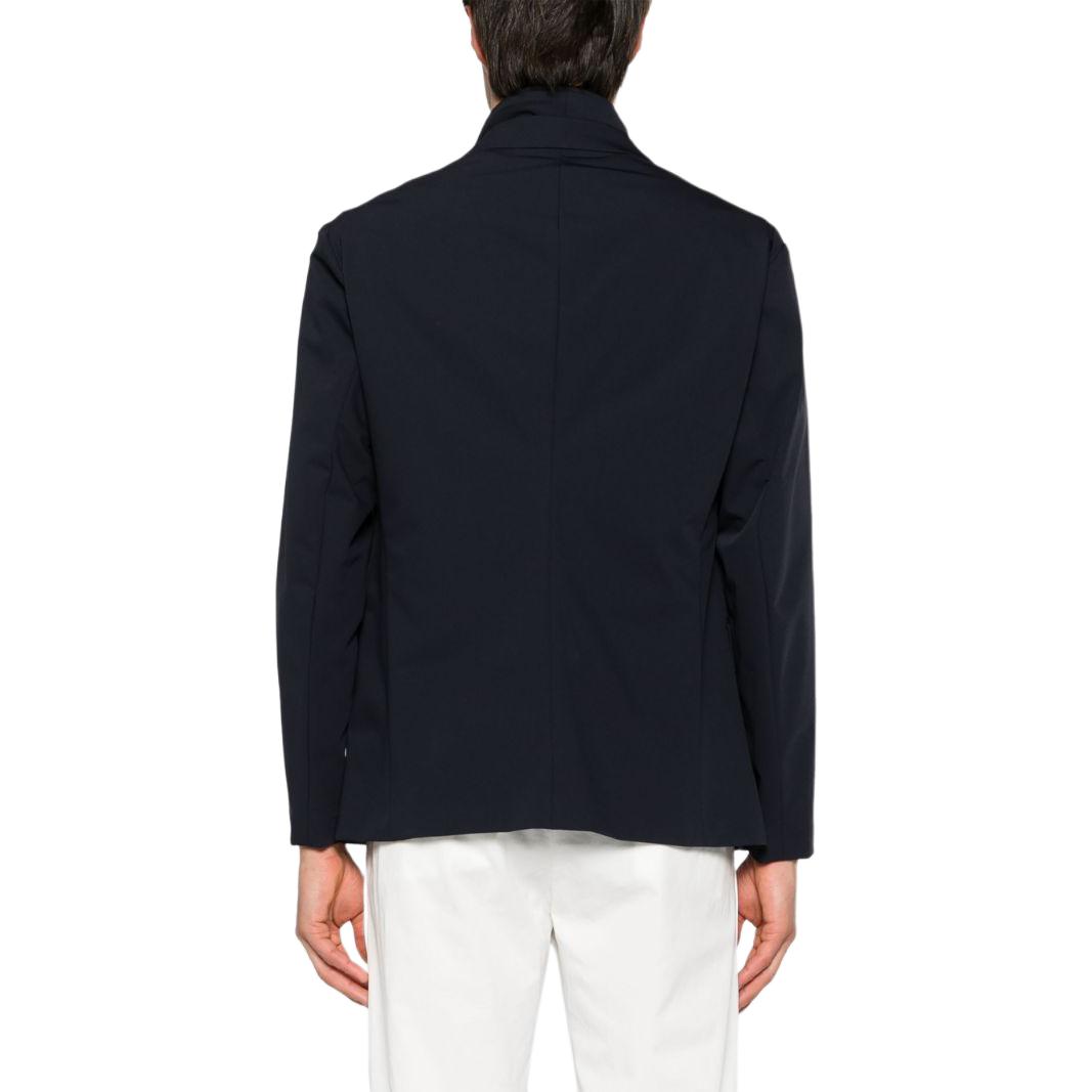 Shop Emporio Armani 海军蓝修身单排扣西装外套 SS24 EM000046-AF10061-UB118