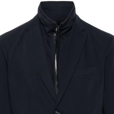 Emporio Armani 海军蓝修身单排扣西装外套 SS24 EM000046-AF10061-UB118 Sizing Emporio Armani 海军蓝修身单排扣西装外套 SS24 EM000046-AF10061-UB118