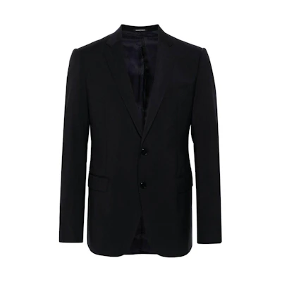 Emporio Armani Navy Slim-Fit Single-Breasted Casual Blazer SS24. E31GME-01504-922
