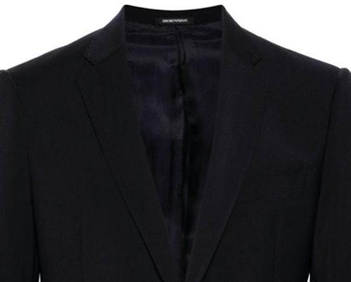 Emporio Armani 海军蓝修身单排扣休闲西装外套 SS24。 E31GME-01504-922 Details for Emporio Armani 海军蓝修身单排扣休闲西装外套 SS24。 E31GME-01504-922