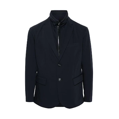 Emporio Armani Navy Slim-Fit Single-Breasted Suit Jacket SS24 EM0000-46AF1-0061
