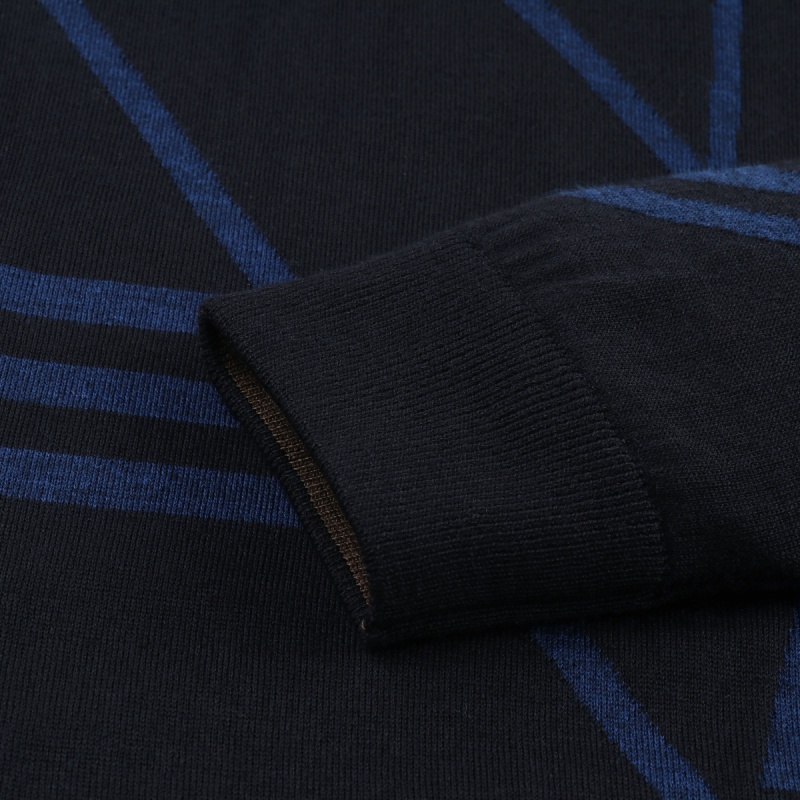 Details for エンポリオ・アルマーニ ネイビー スリムフィット ストライプ 長袖クルーネックセーター 6R1MXK-1MNKZ-F957