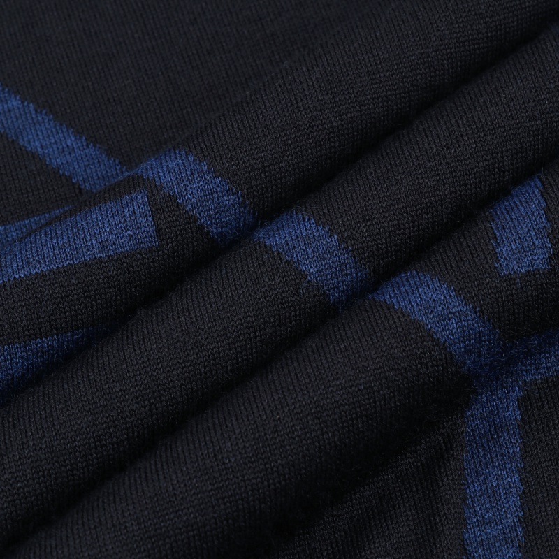 Sizing エンポリオ・アルマーニ ネイビー スリムフィット ストライプ 長袖クルーネックセーター 6R1MXK-1MNKZ-F957