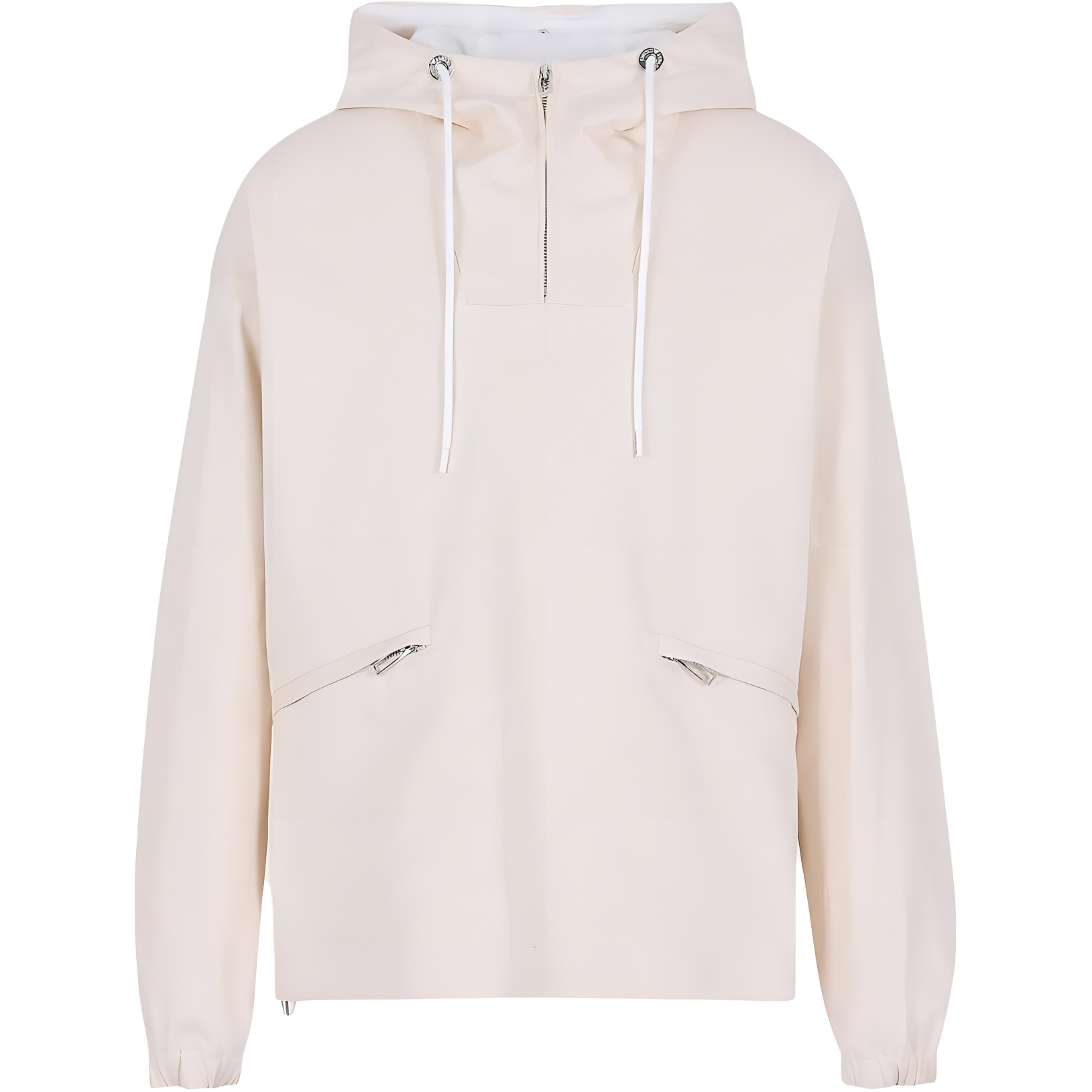 EMPORIO ARMANI  Off-White Solid Loose Hoodie Sweater. 3R1BR21-K04Z1-0133