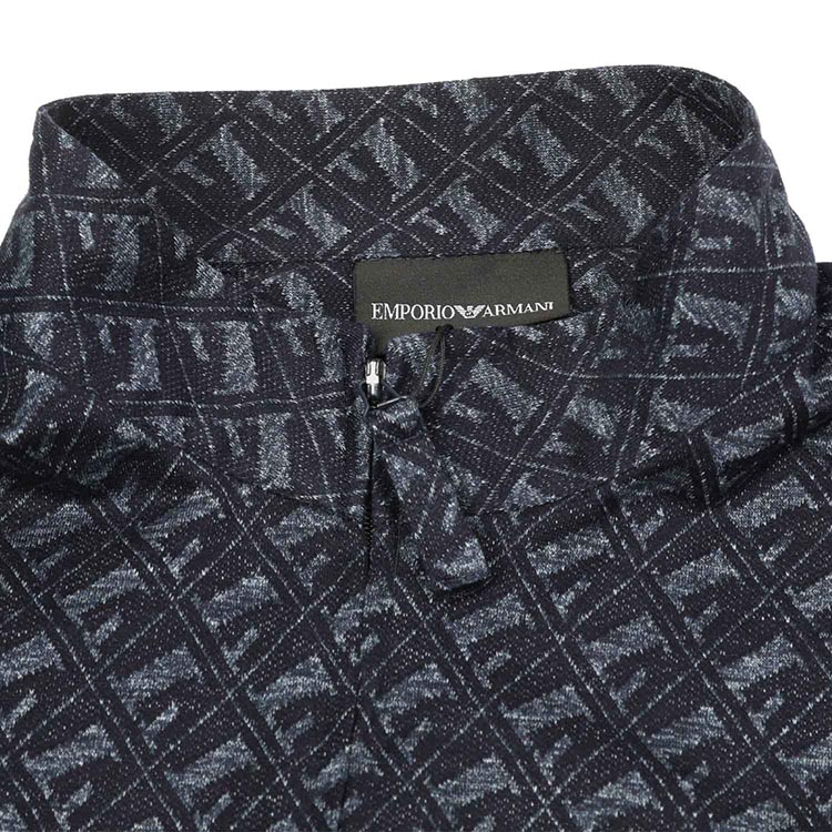 Purchase EMPORIO ARMANI 經典海軍藍全版印花長袖休閒襯衫 I1SM9L-I11F2-042