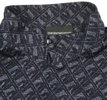 Purchase EMPORIO ARMANI 經典海軍藍全版印花長袖休閒襯衫 I1SM9L-I11F2-042