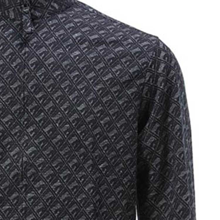 Details for EMPORIO ARMANI 經典海軍藍全版印花長袖休閒襯衫 I1SM9L-I11F2-042