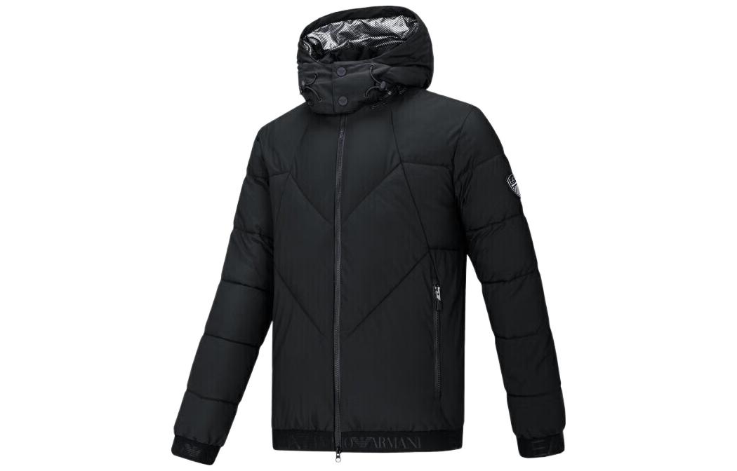 Shop Emporio Armani 极简纯棉夹克 - 黑色 6KPB34-PN4BZ-1200