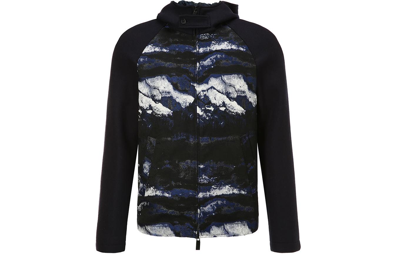EMPORIO ARMANI  Printed Hooded Zip-Up Jacket Multicolor 51R330-51220-010