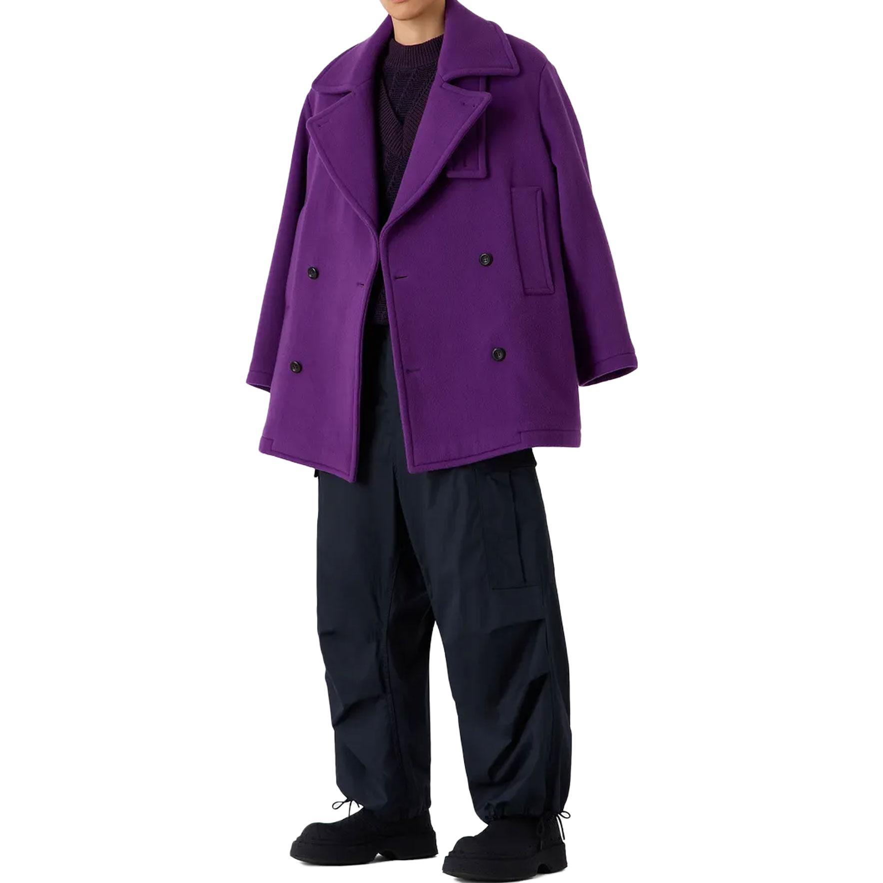 Emporio Armani  Purple Embossed Colorblock Crewneck Sweater. 6R1MV6-1M08Z-1F902 圖 4