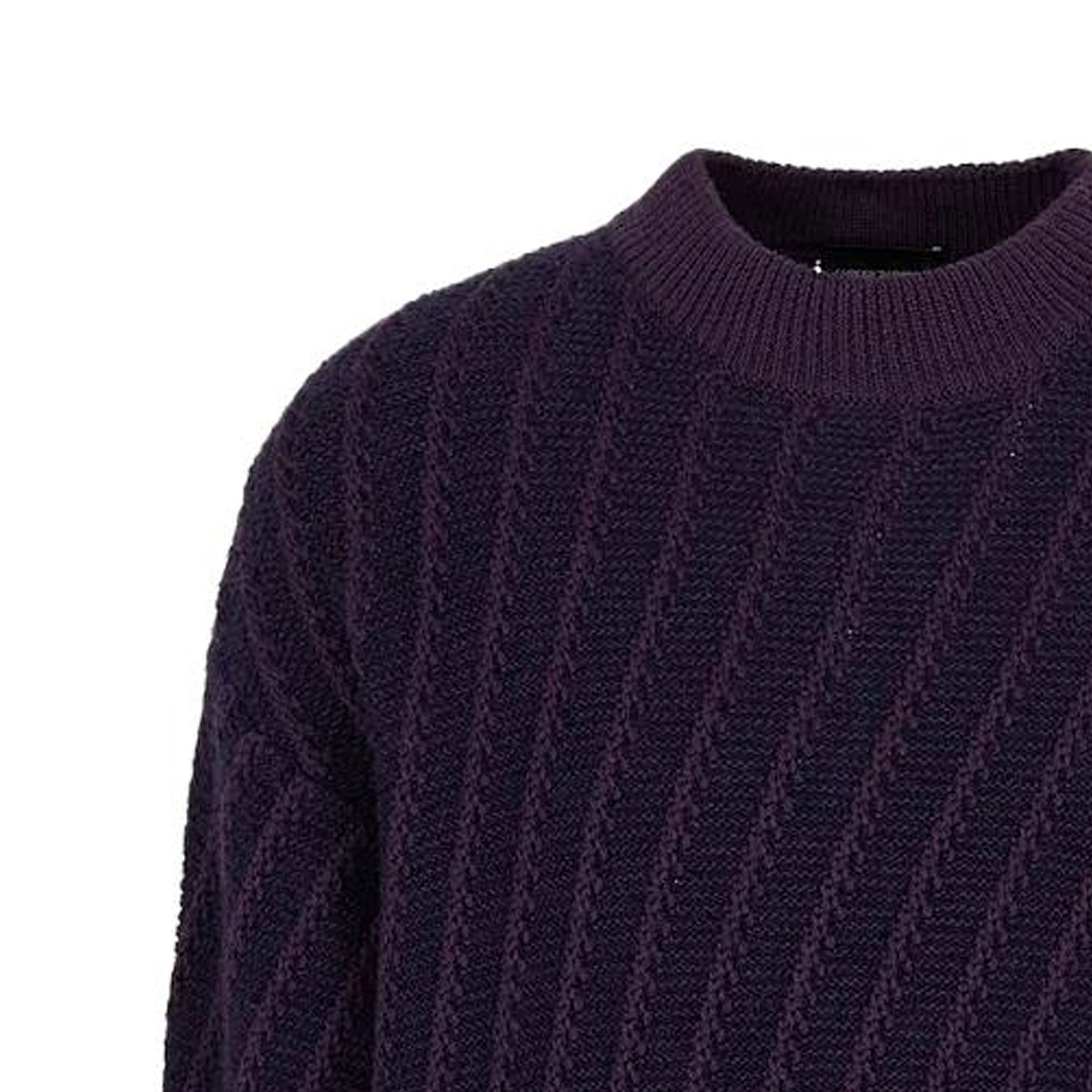Emporio Armani  Purple Embossed Colorblock Crewneck Sweater. 6R1MV6-1M08Z-1F902 圖 5