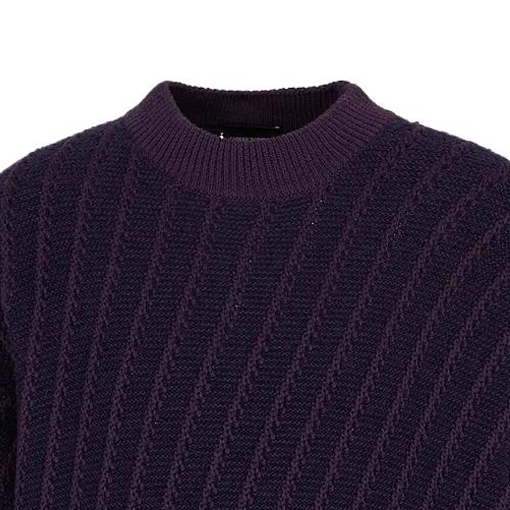 Emporio Armani  Purple Embossed Colorblock Crewneck Sweater. 6R1MV6-1M08Z-1F902 圖 6