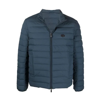 EMPORIO ARMANI Quilted Puffer Jacket Blue SS22 8N1BQ2-1NLRZ-0948