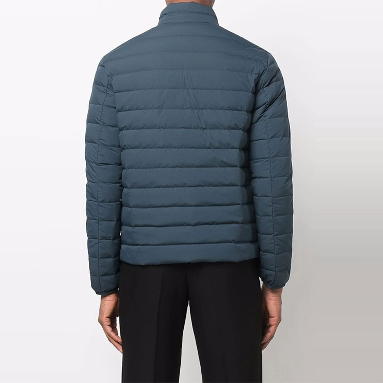 Shop EMPORIO ARMANI Quilted Puffer Jacket Biru SS22 8N1BQ2-1NLRZ-0948