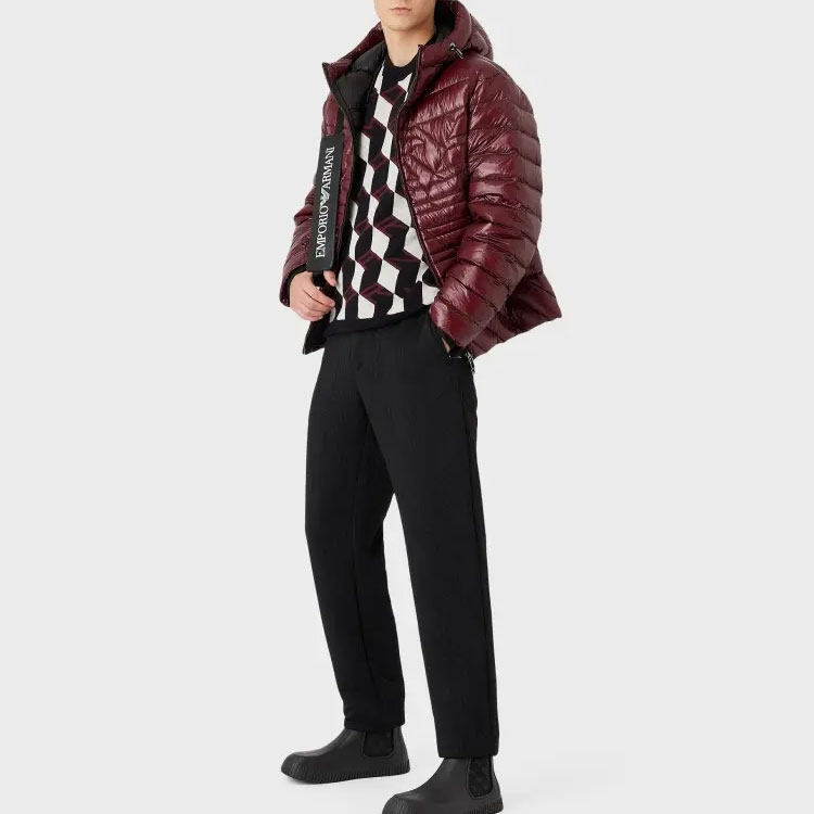 Details for エンポリオ アルマーニ レッドフード付きパファージャケット FW22 秋冬 長袖デザイン 6L1BN7-1NPDZ-0397