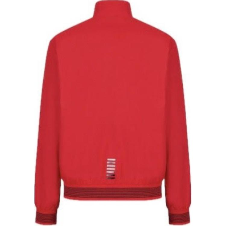 Emporio Armani  Red Logo Print Stand Collar Zip-Up Jacket. 3RPB11-PN27Z-1451 圖 3
