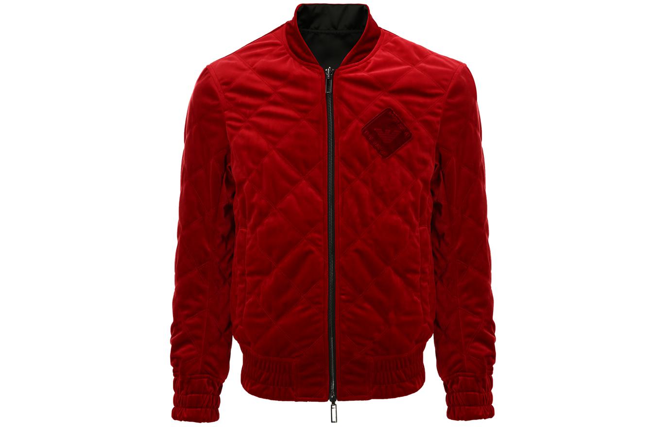 EMPORIO ARMANI  Red Logo Zip-Up Baseball Collar Cotton Jacket. 3H1B8E-1NGLZ-0361 圖 2
