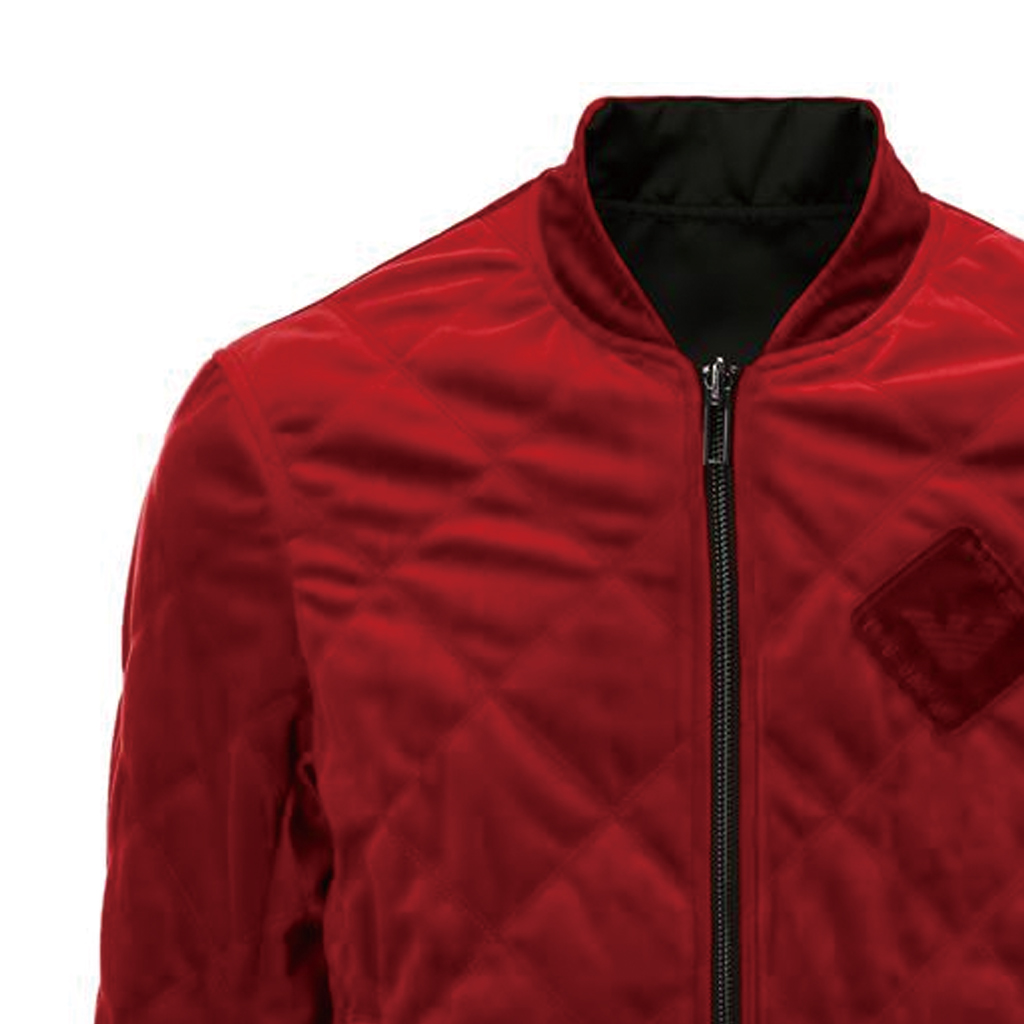 EMPORIO ARMANI  Red Logo Zip-Up Baseball Collar Cotton Jacket. 3H1B8E-1NGLZ-0361 圖 6