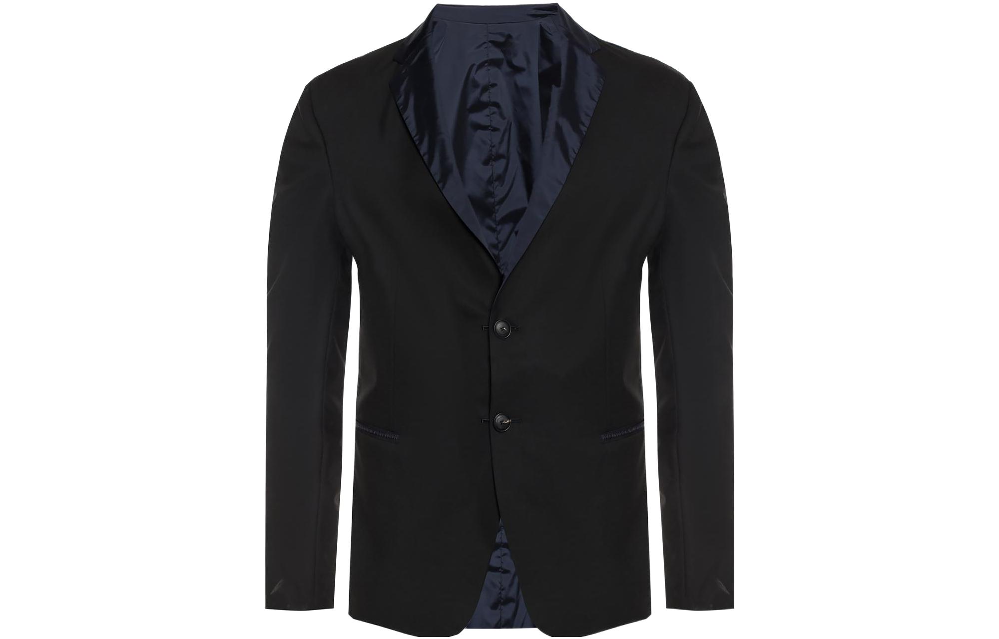 Emporio Armani  Reversible Black Solid Long Sleeve Blazer Jacket 21G74S-21573-999 圖 2