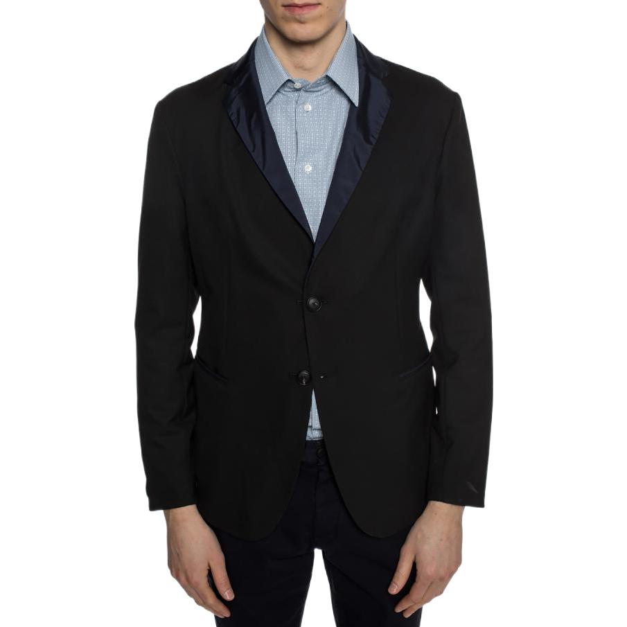 Emporio Armani  Reversible Black Solid Long Sleeve Blazer Jacket 21G74S-21573-999 圖 4