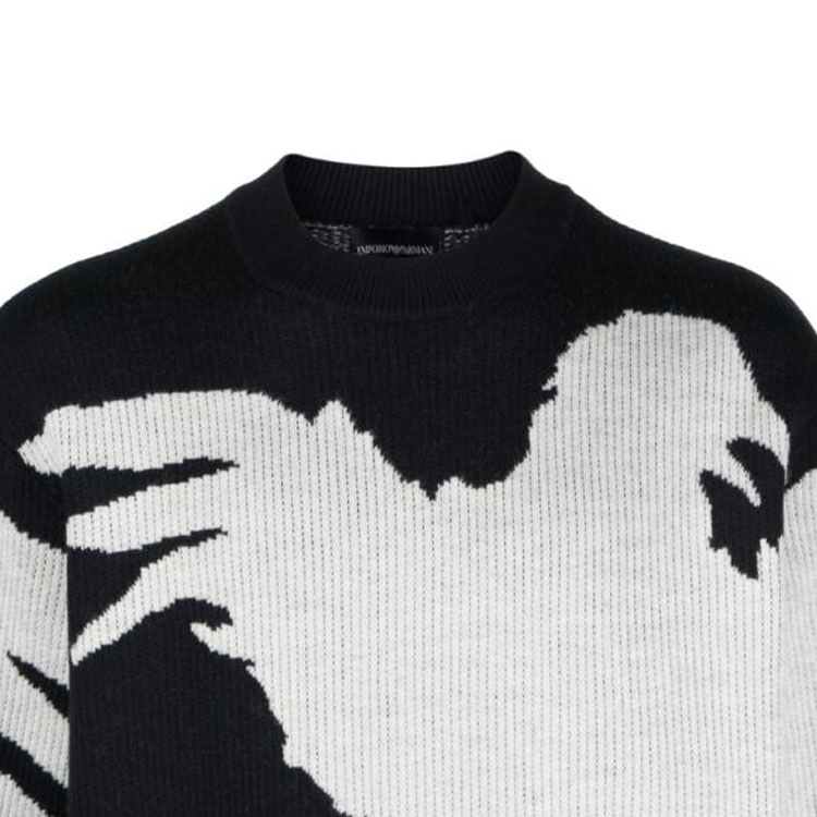 Details for 安普里奥·阿玛尼海军蓝罗纹针织圆领毛衣. 6R1MXV-1MMEZ-0920