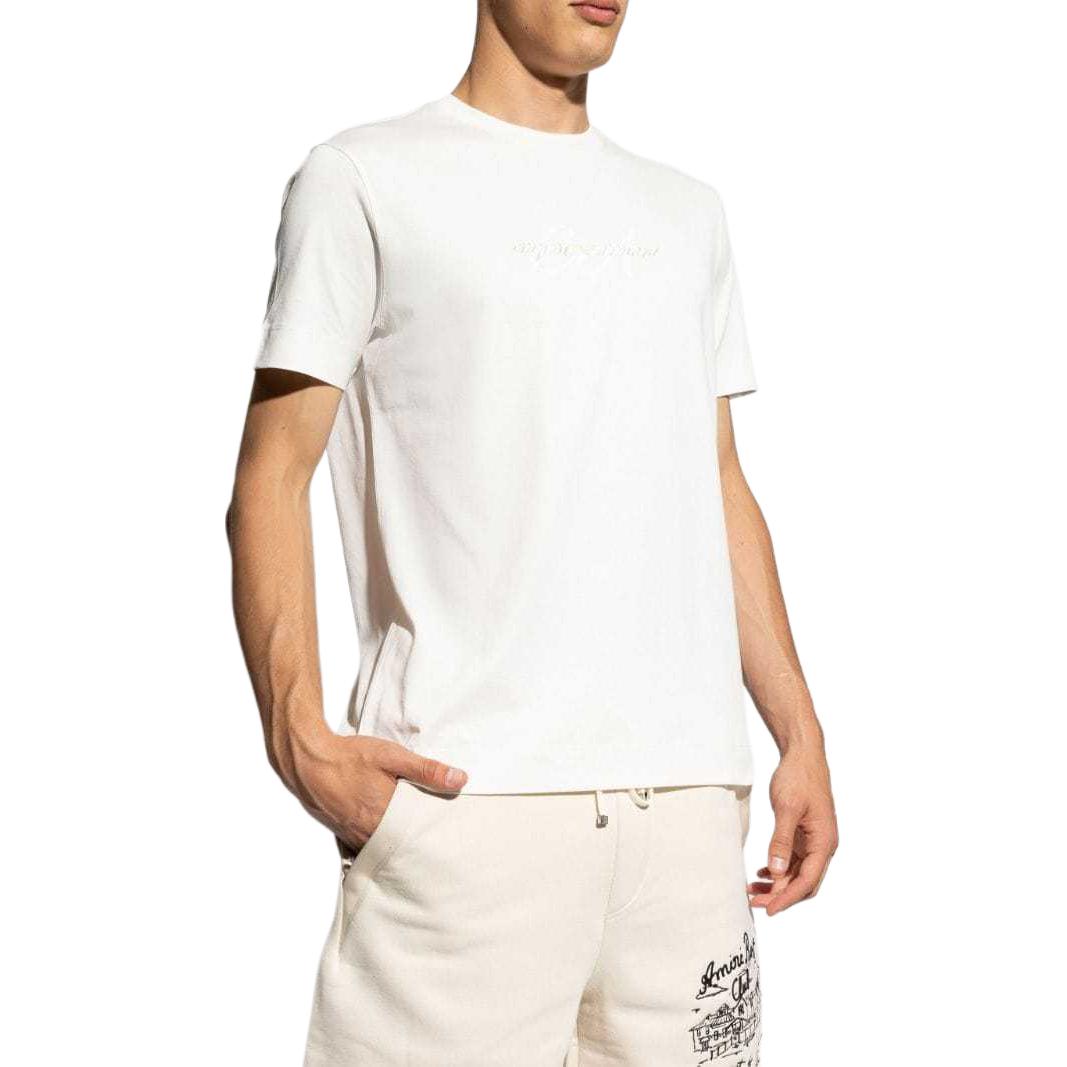 Emporio Armani  Round Neck Pullover Short Sleeve T-Shirt White. 6D1TQ8-1JOCZ 圖 4