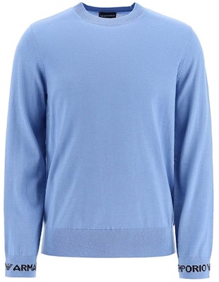 Emporio Armani Baju Rajut Logo Sulam Sapphire Biru. 3R1MX9-1MDZZ-0708 Order Emporio Armani Baju Rajut Logo Sulam Sapphire Biru. 3R1MX9-1MDZZ-0708