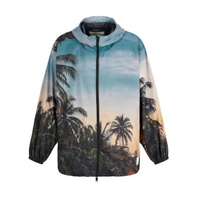 Emporio Armani Scenic Print Hooded Zip Jacket Multi-Color. 3D1B8F-1K39Z-F513