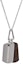 Lookbook Emporio Armani Silver Dual Pendant Necklace with Steel and Leather Chain. EGS3133040