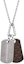Purchase Emporio Armani Silver Dual Pendant Necklace with Steel and Leather Chain. EGS3133040