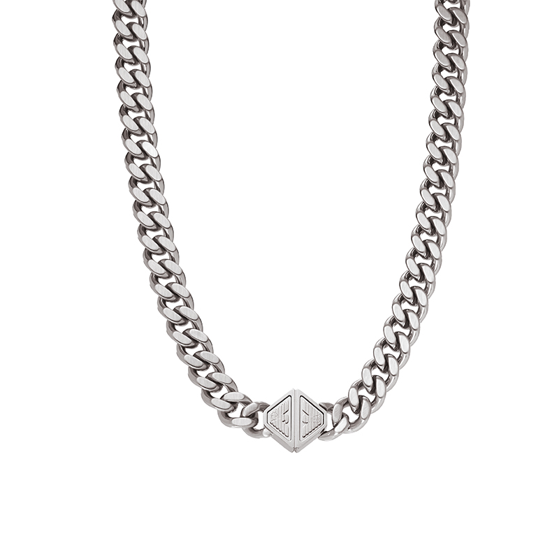 Order Emporio Armani  Silver Geometric Steel Necklace. EGS3131040
