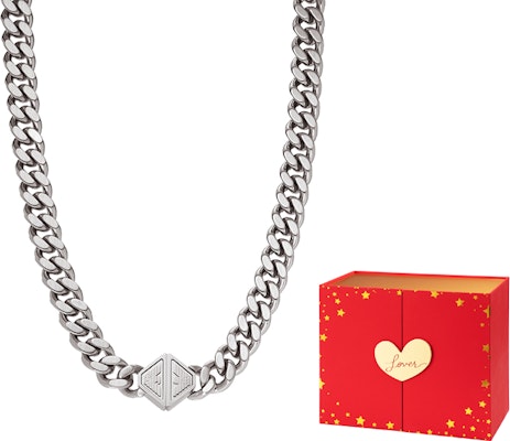 Emporio Armani Silver Geometric Steel Necklace. EGS3131040 Details for Emporio Armani Silver Geometric Steel Necklace. EGS3131040