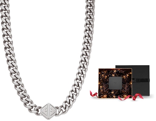 Emporio Armani Silver Geometric Steel Necklace. EGS3131040 Cheap Emporio Armani Silver Geometric Steel Necklace. EGS3131040