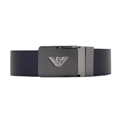 Emporio Armani Simple Polyurethane Belt in Navy Blue - 3.5CM Wide. Y4S623-YQ50X-87872