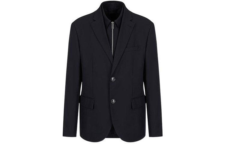 Emporio Armani  Single-Breasted Navy Blazer SS22 Long Sleeve Jacket. 3L1GL0-1NARZ-0920