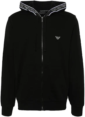 EMPORIO ARMANI 修身黑色连帽外套带标志设计. 111784-4R571-00020 Order EMPORIO ARMANI 修身黑色连帽外套带标志设计. 111784-4R571-00020