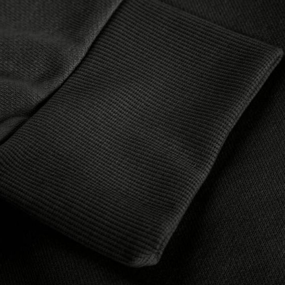 Shop EMPORIO ARMANI 修身黑色连帽外套带标志设计. 111784-4R571-00020