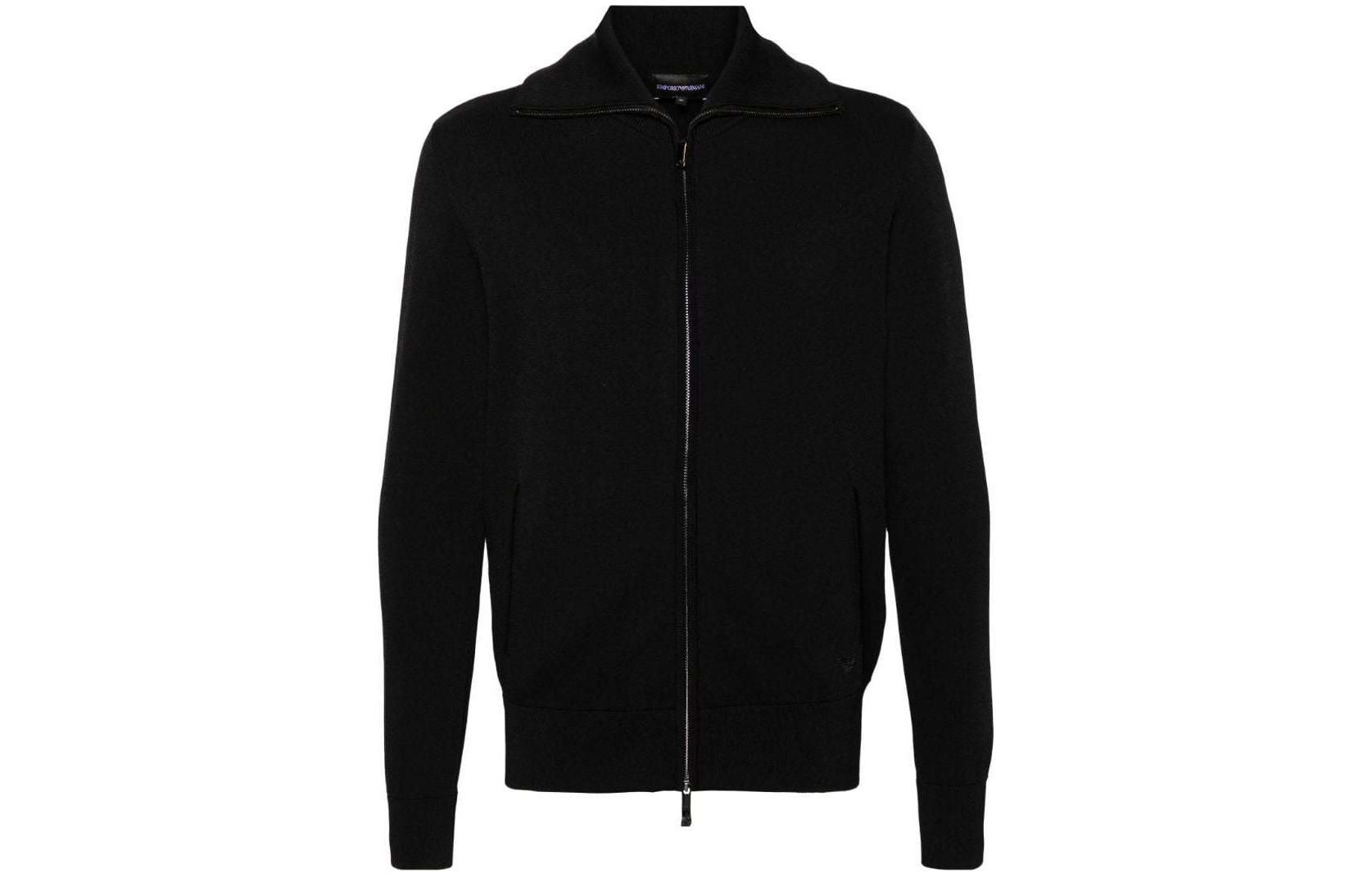 Order EMPORIO ARMANI 修身版黑色拉鍊休閒外套長袖 SS24 3D1BY4-1MF9Z-0999