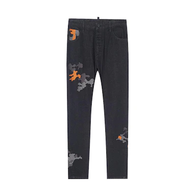 Emporio Armani Slim Fit Camouflage Print Button-Up Jeans. 6Z1J45-1D0ZZ-0005