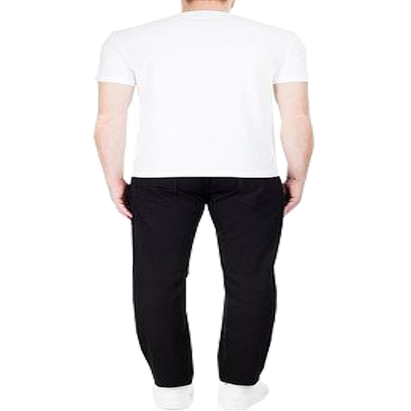 Shop EMPORIO ARMANI 修身版純棉標誌牛仔褲 黑色 8N1J06-1DZ5Z-0999